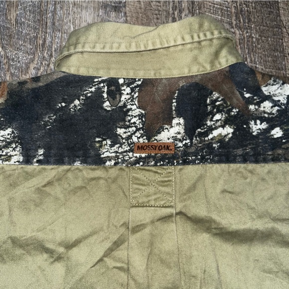 Mossy Oak Shooting Hunting Long Sleeve Shirt‎ Camo Brown Men's Size Medium - Picture 6 of 8